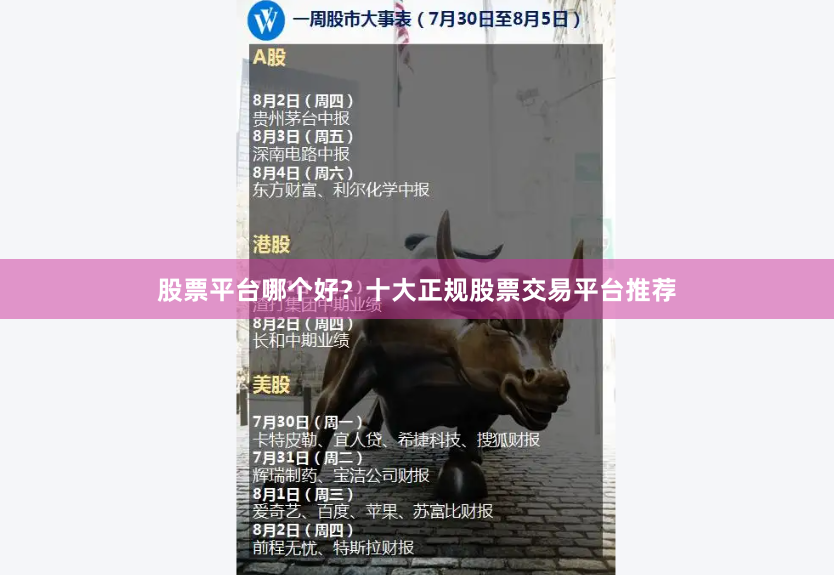 股票平台哪个好？十大正规股票交易平台推荐
